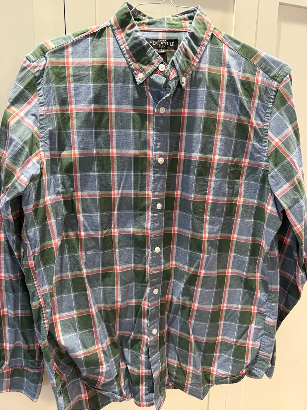 J. Crew Men's Green & Blue Plaid Button-Down Shirt